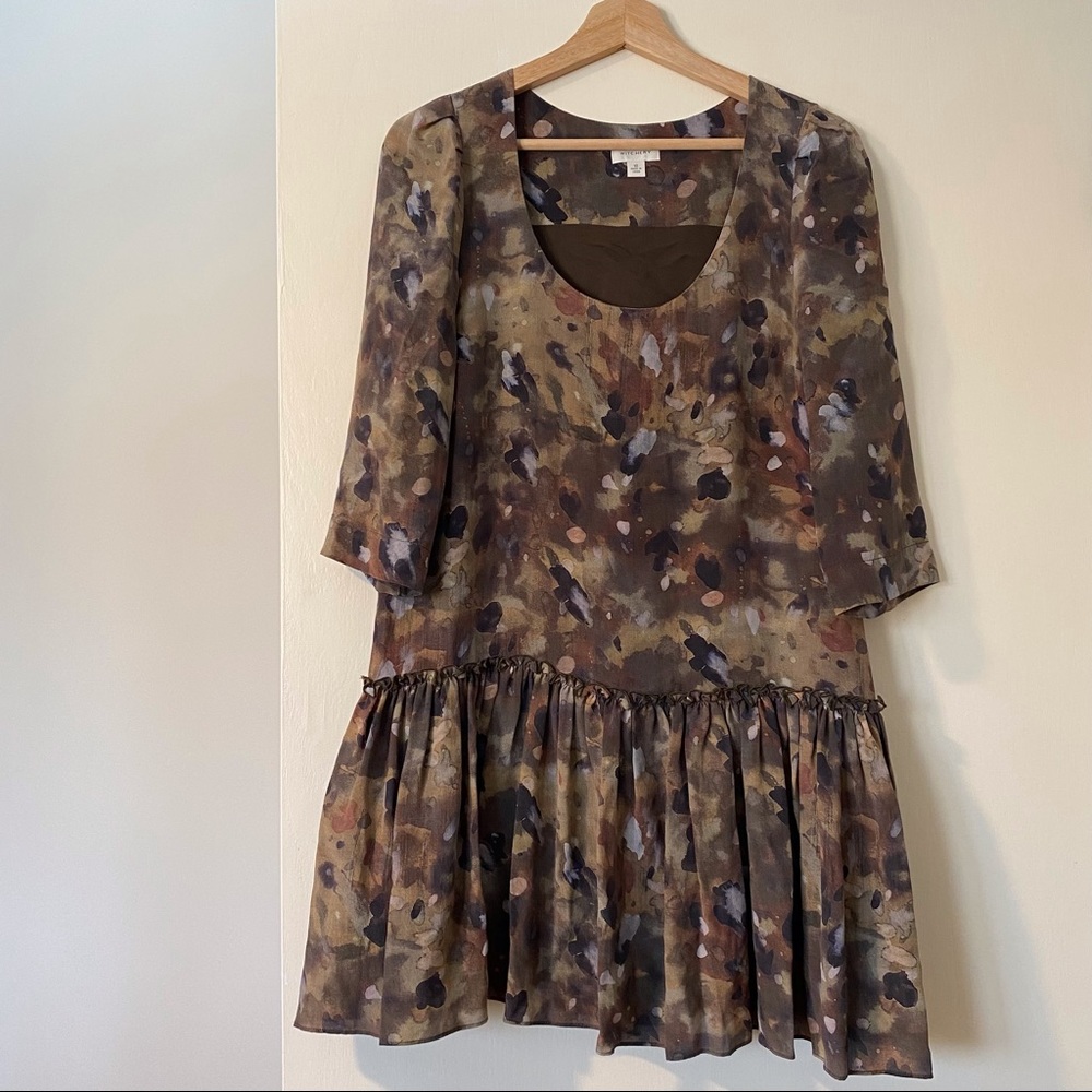 Witchery Printed Ruffle Dress | Watercolor